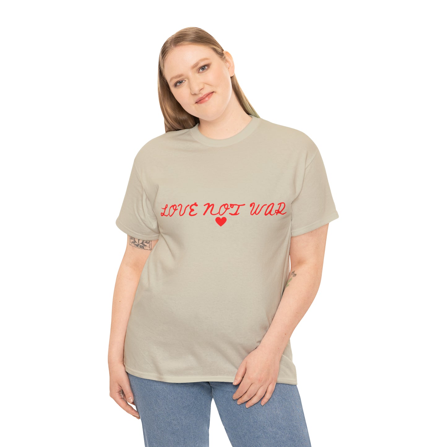 Unisex Love not war collection Heavy Cotton Tee