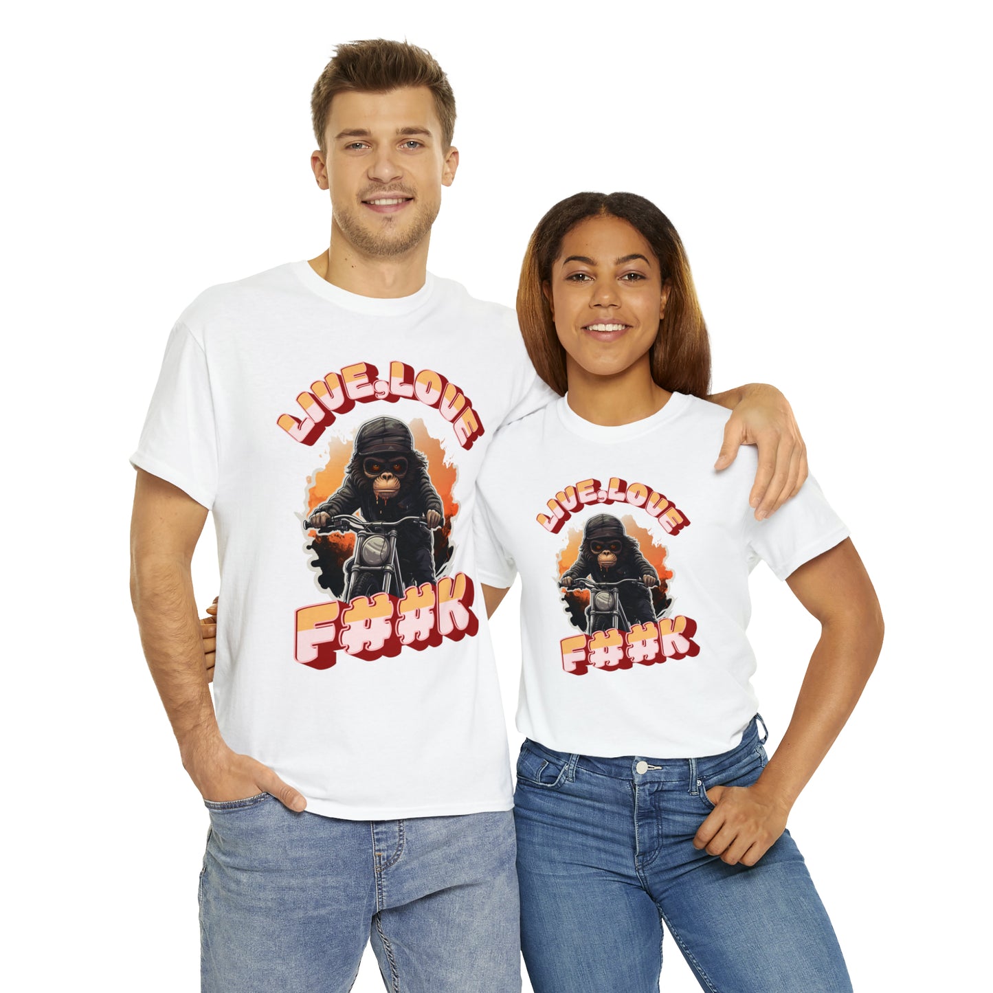 Unisex happy monkey collection Heavy Cotton Tee