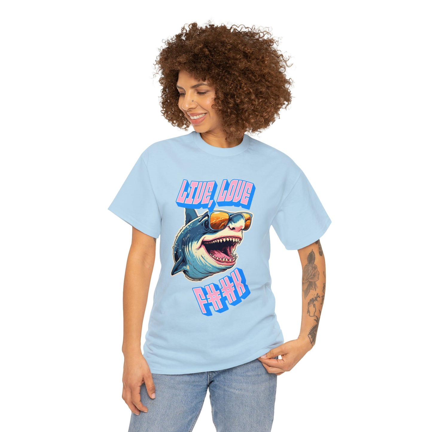 Unisex shark Heavy Cotton Tee