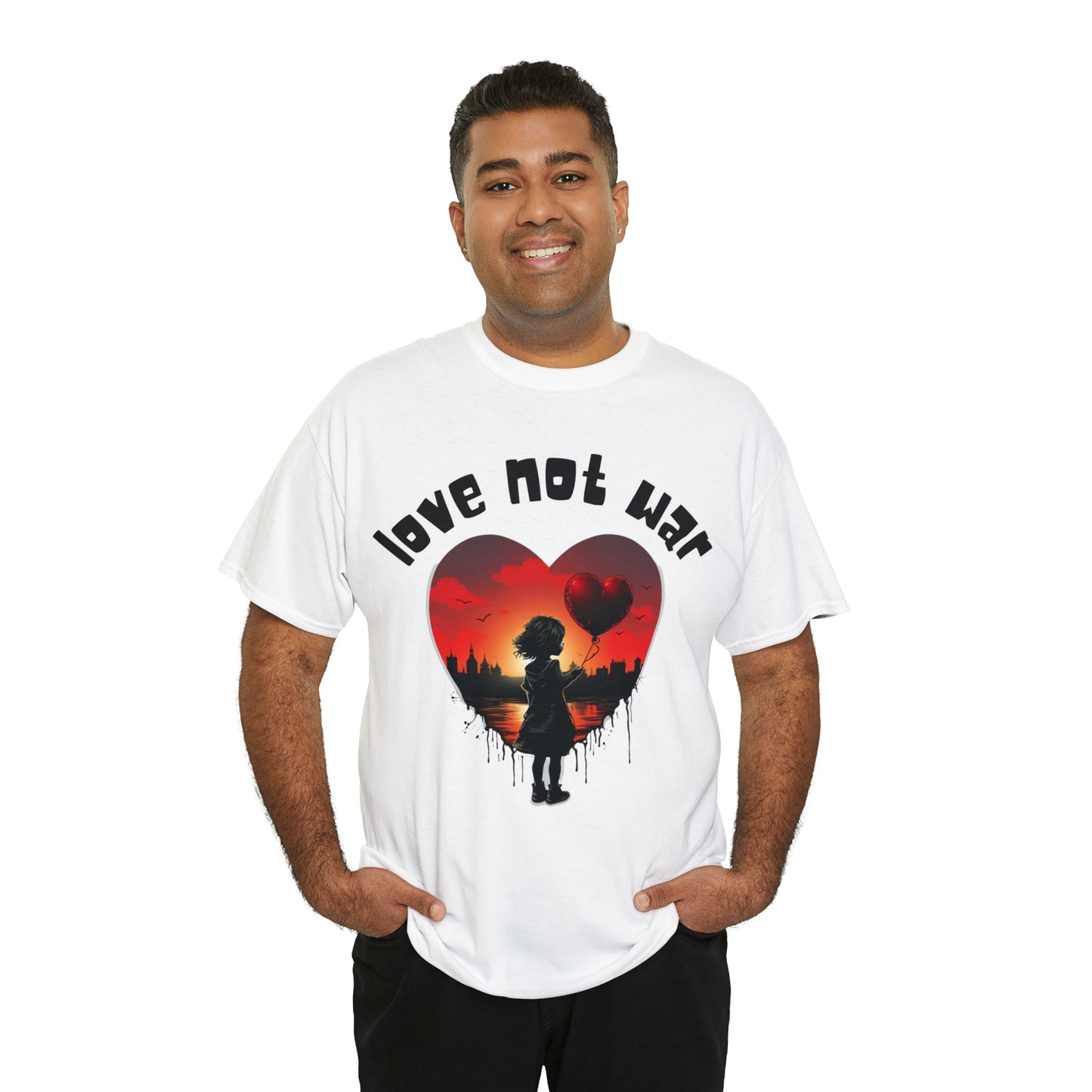 Unisex love not war Heavy Cotton Tee