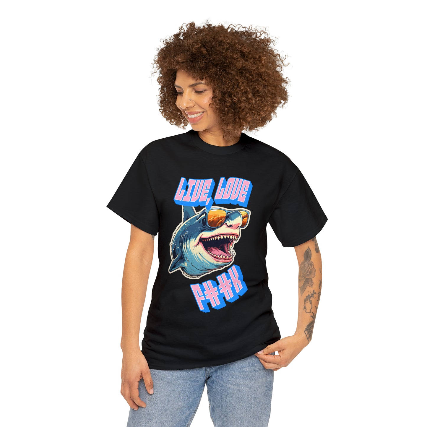 Unisex shark Heavy Cotton Tee