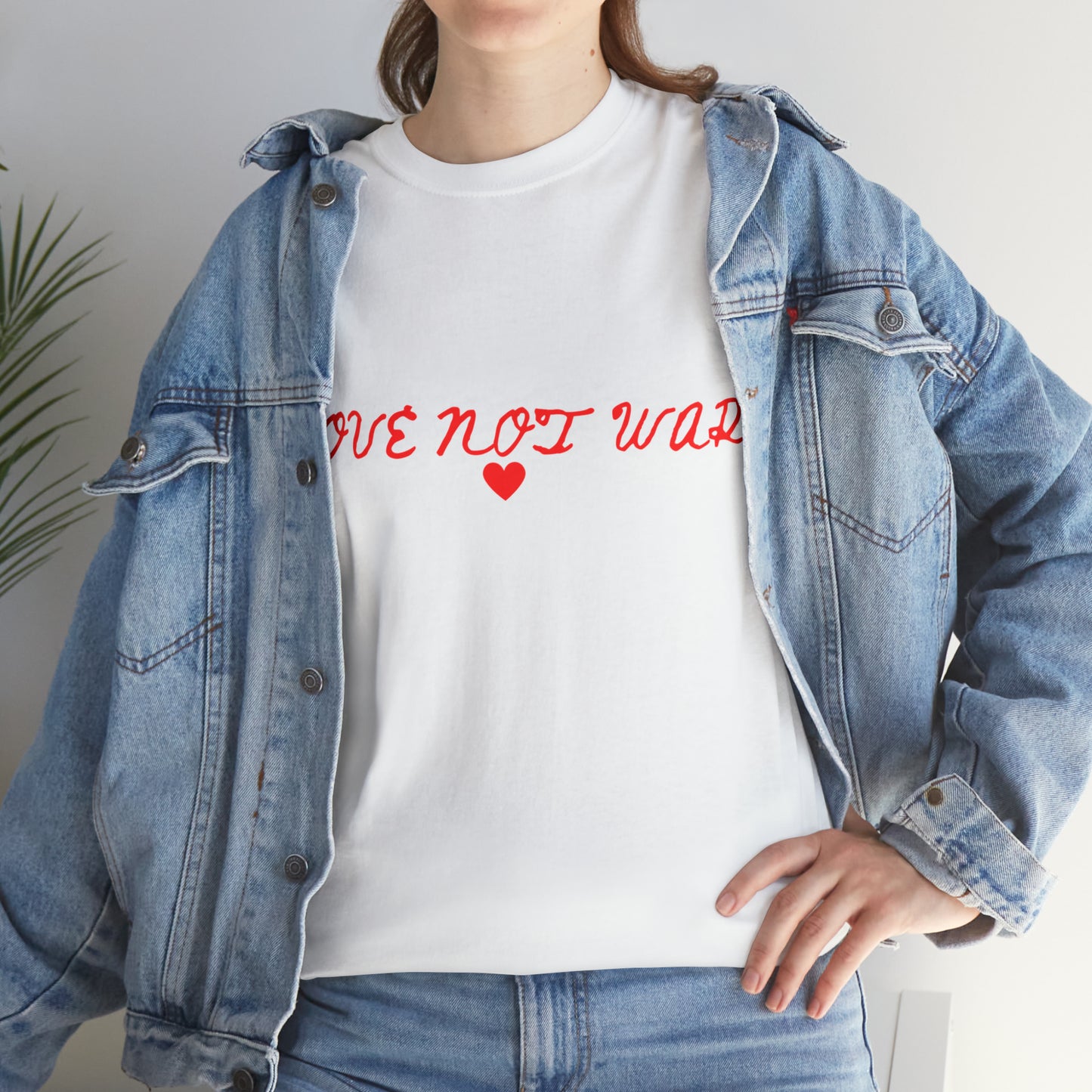 Unisex Love not war collection Heavy Cotton Tee