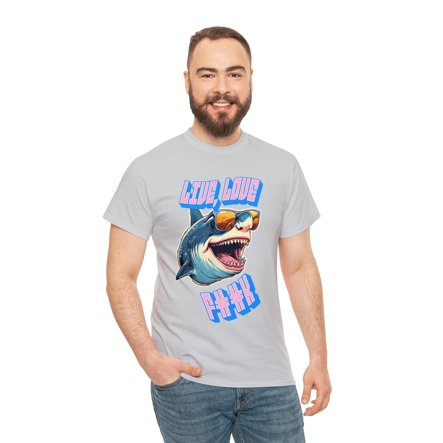 Unisex shark Heavy Cotton Tee