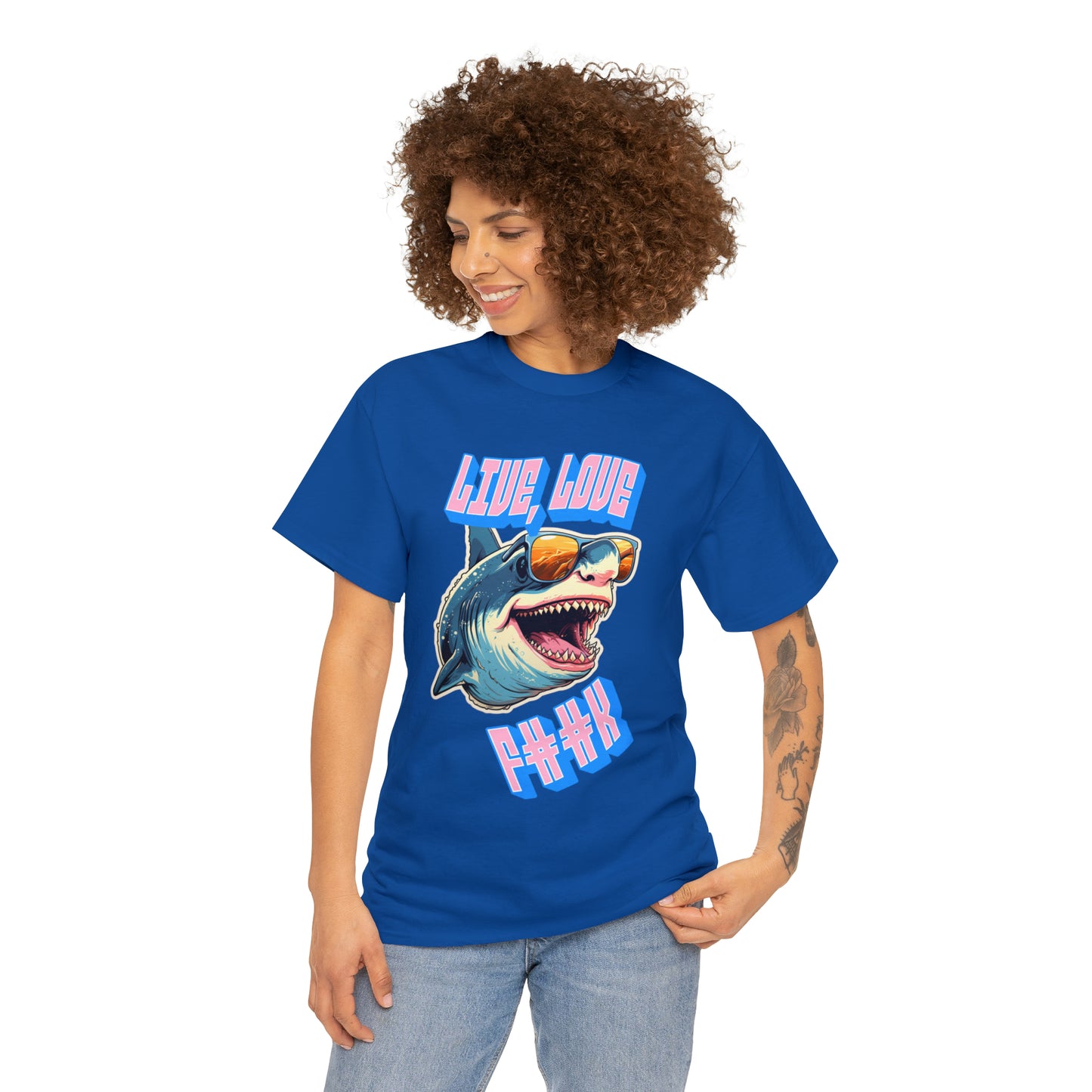 Unisex shark Heavy Cotton Tee