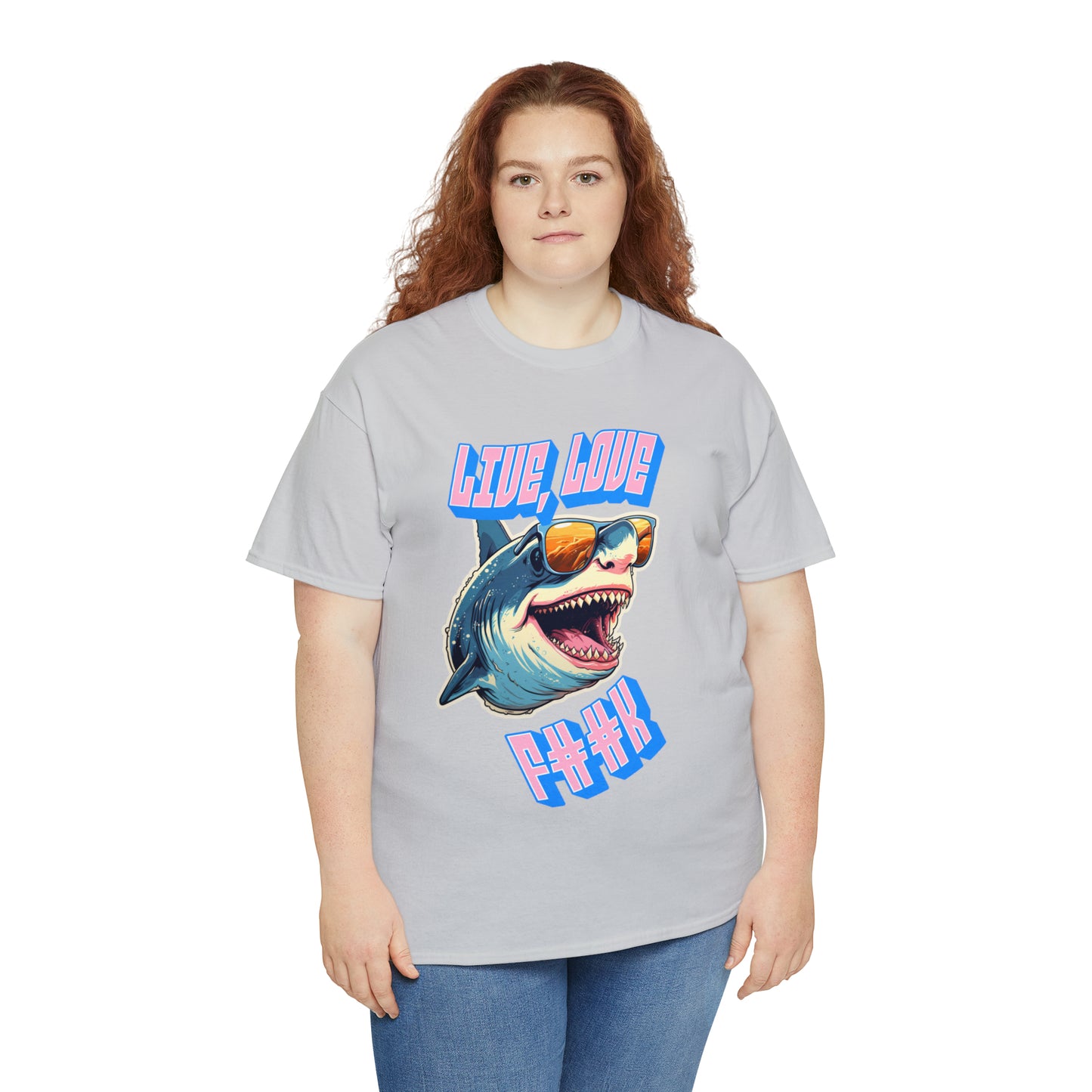 Unisex shark Heavy Cotton Tee