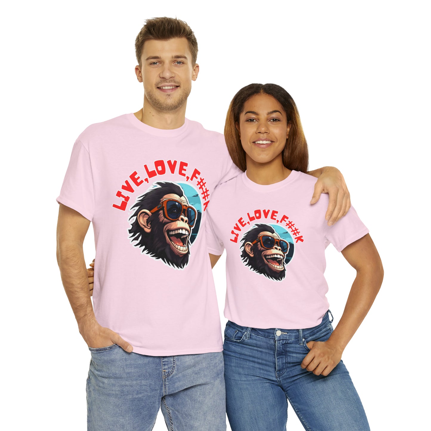 Unisex happy monkey Heavy Cotton Tee