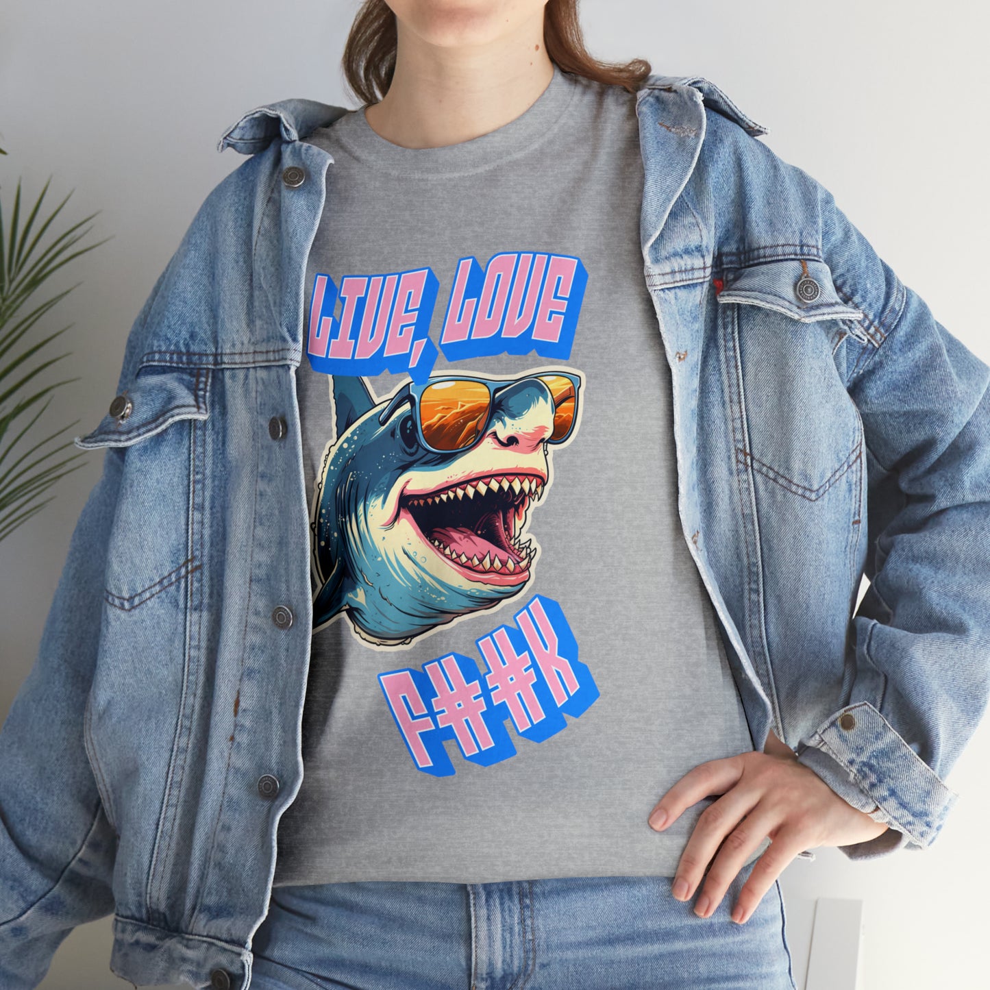 Unisex shark Heavy Cotton Tee