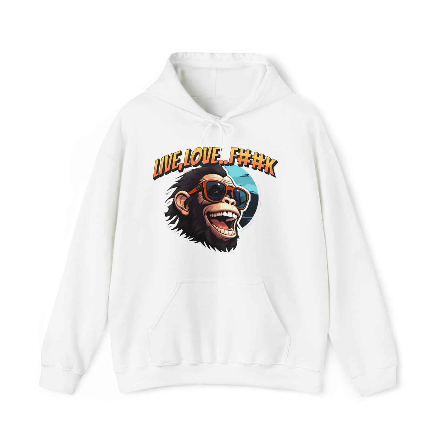 Unisex happy monkey Heavy Blend™ Hooded Sweatshirt