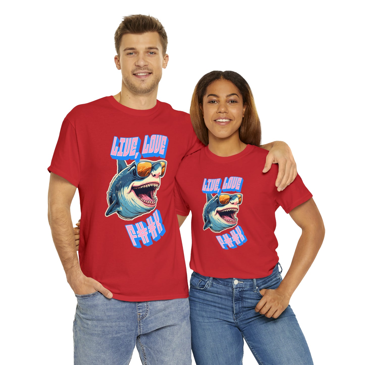 Unisex shark Heavy Cotton Tee