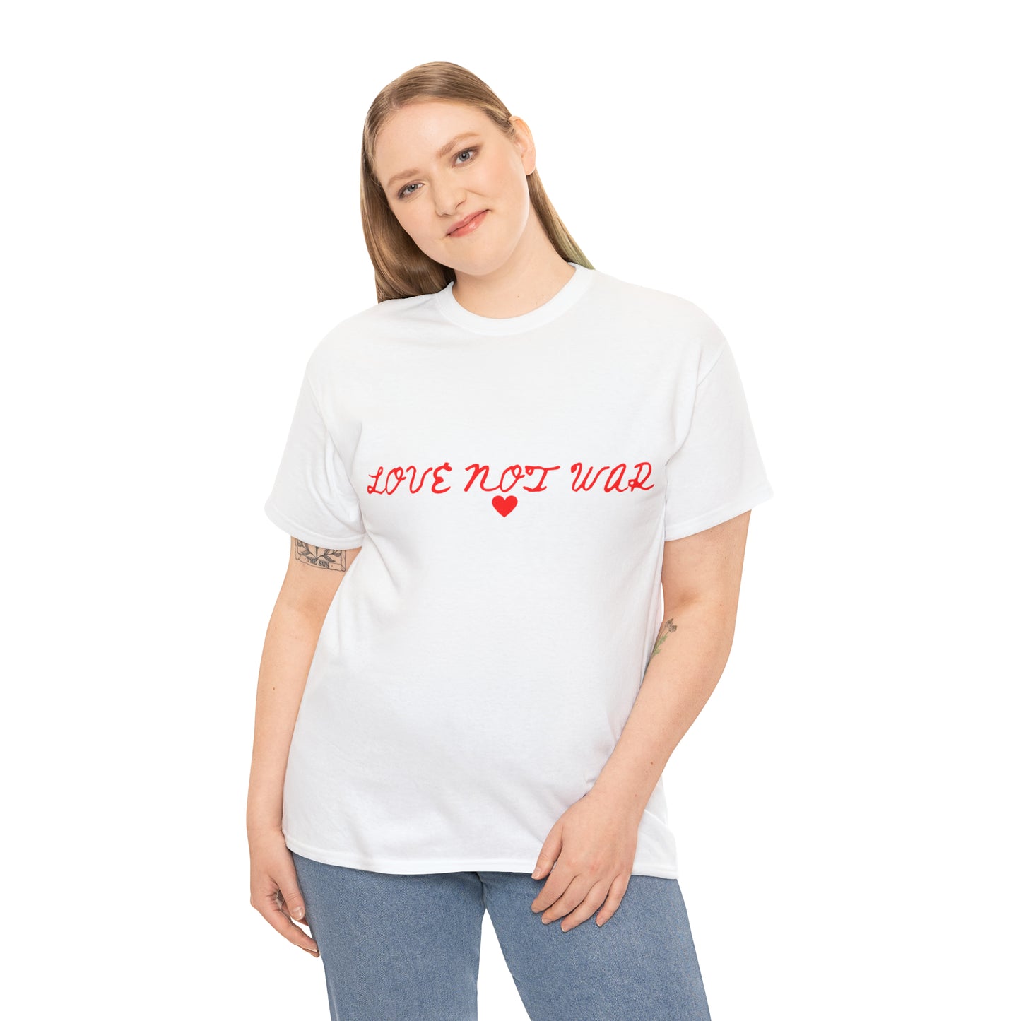 Unisex Love not war collection Heavy Cotton Tee