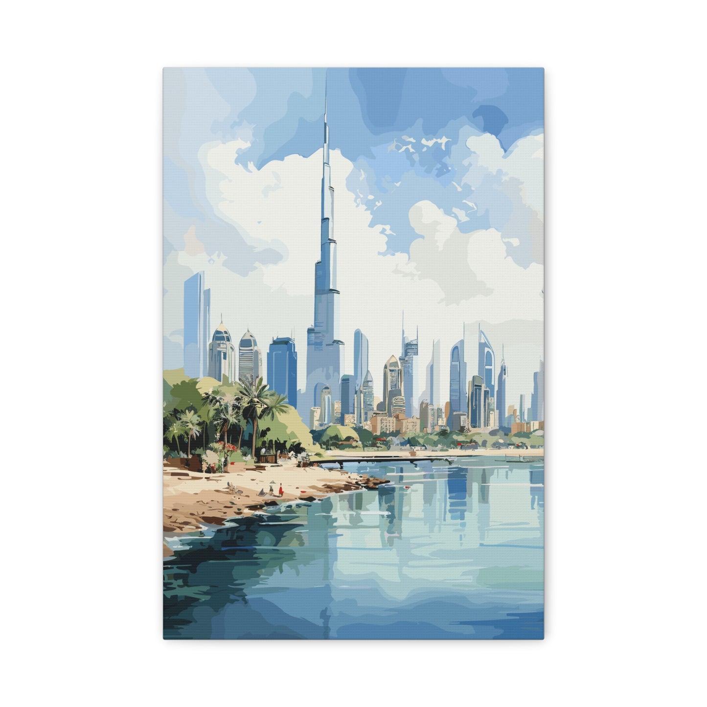 Dubai skyline,Matte Canvas, Stretched, 1.25"