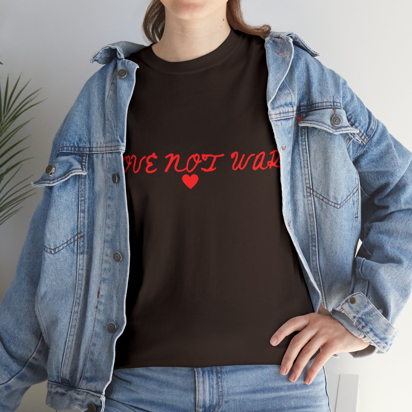 Unisex Love not war collection Heavy Cotton Tee