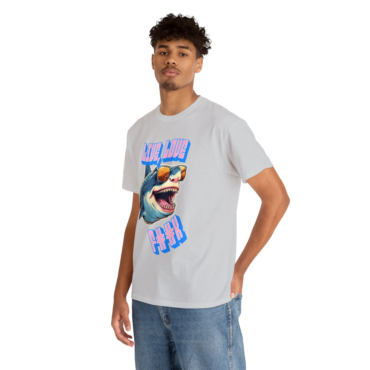 Unisex shark Heavy Cotton Tee