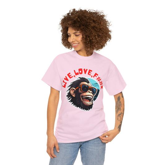 Unisex happy monkey Heavy Cotton Tee