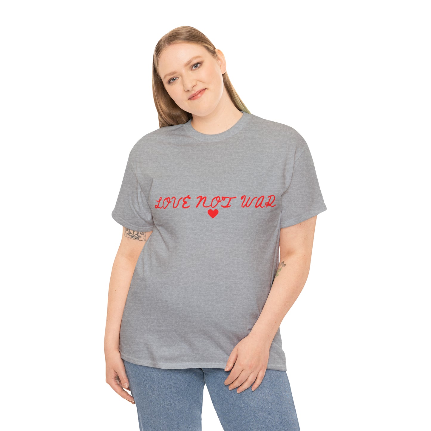 Unisex Love not war collection Heavy Cotton Tee