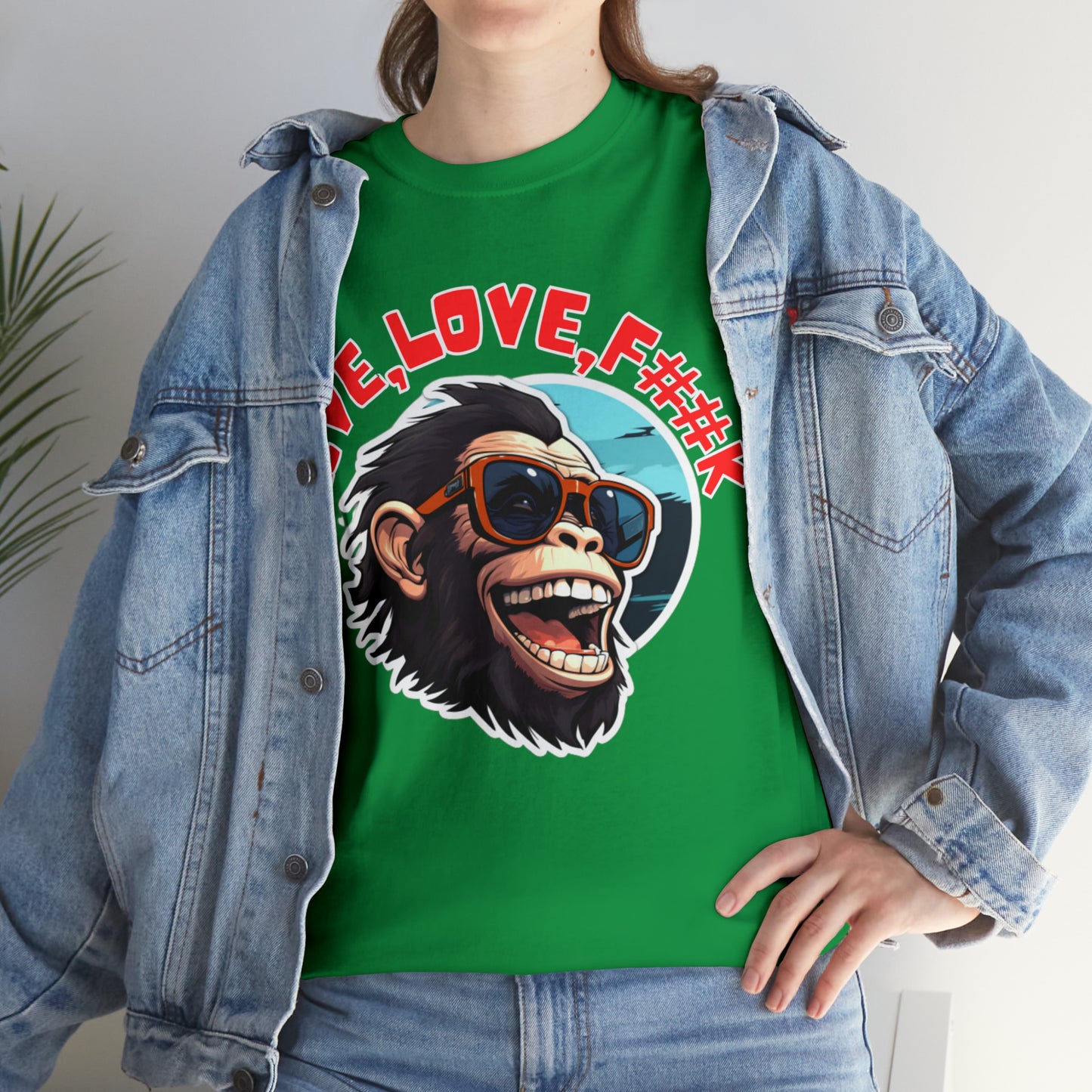 Unisex happy monkey Heavy Cotton Tee