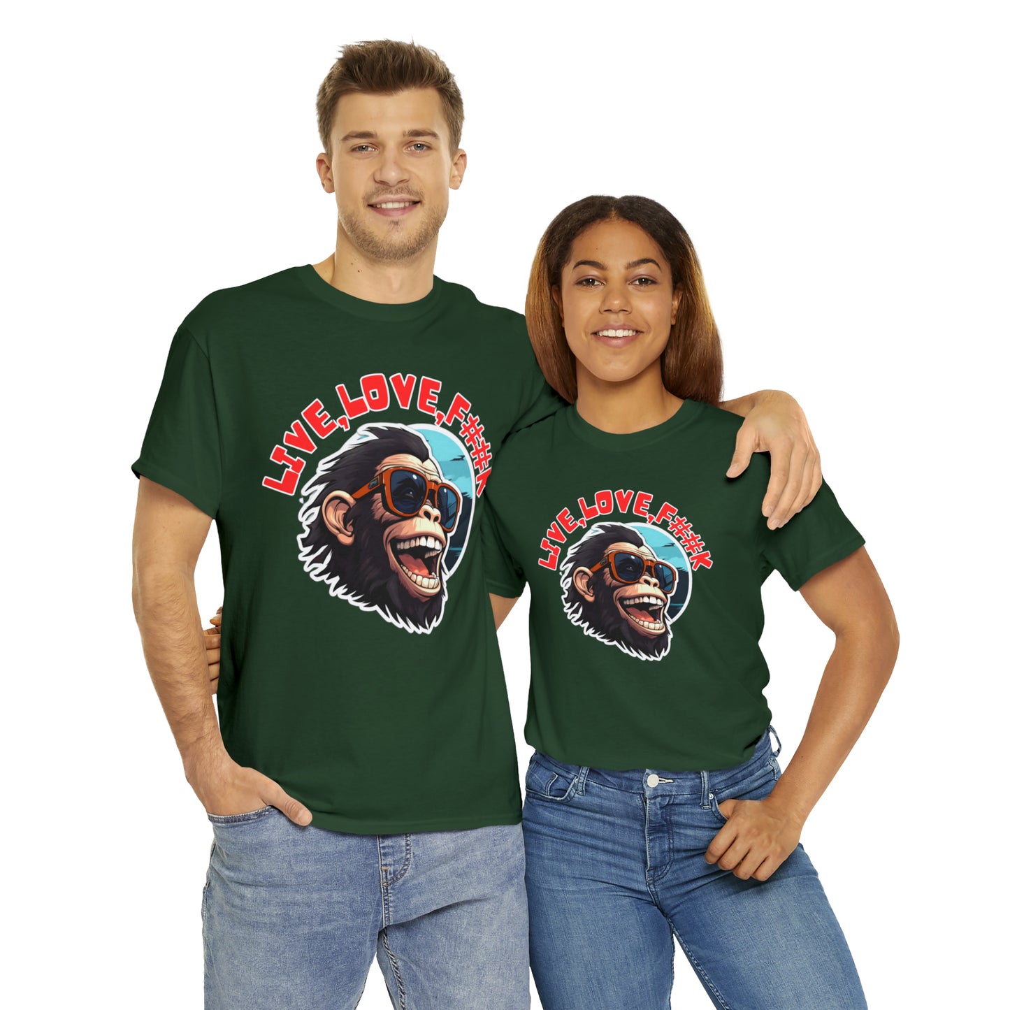 Unisex happy monkey Heavy Cotton Tee