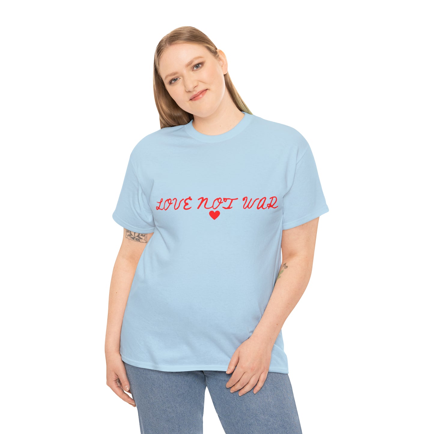 Unisex Love not war collection Heavy Cotton Tee