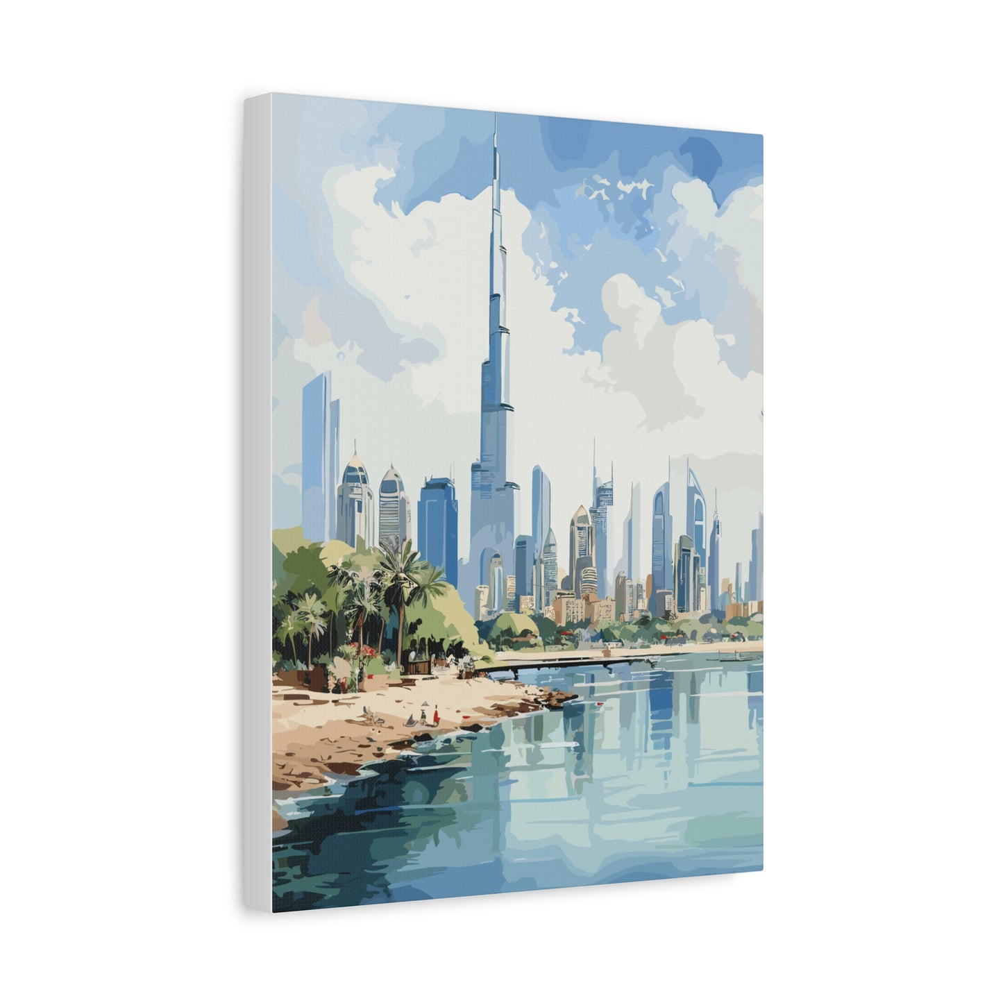 Dubai skyline,Matte Canvas, Stretched, 1.25"