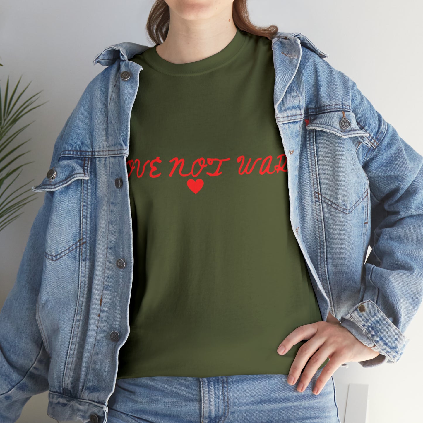 Unisex Love not war collection Heavy Cotton Tee