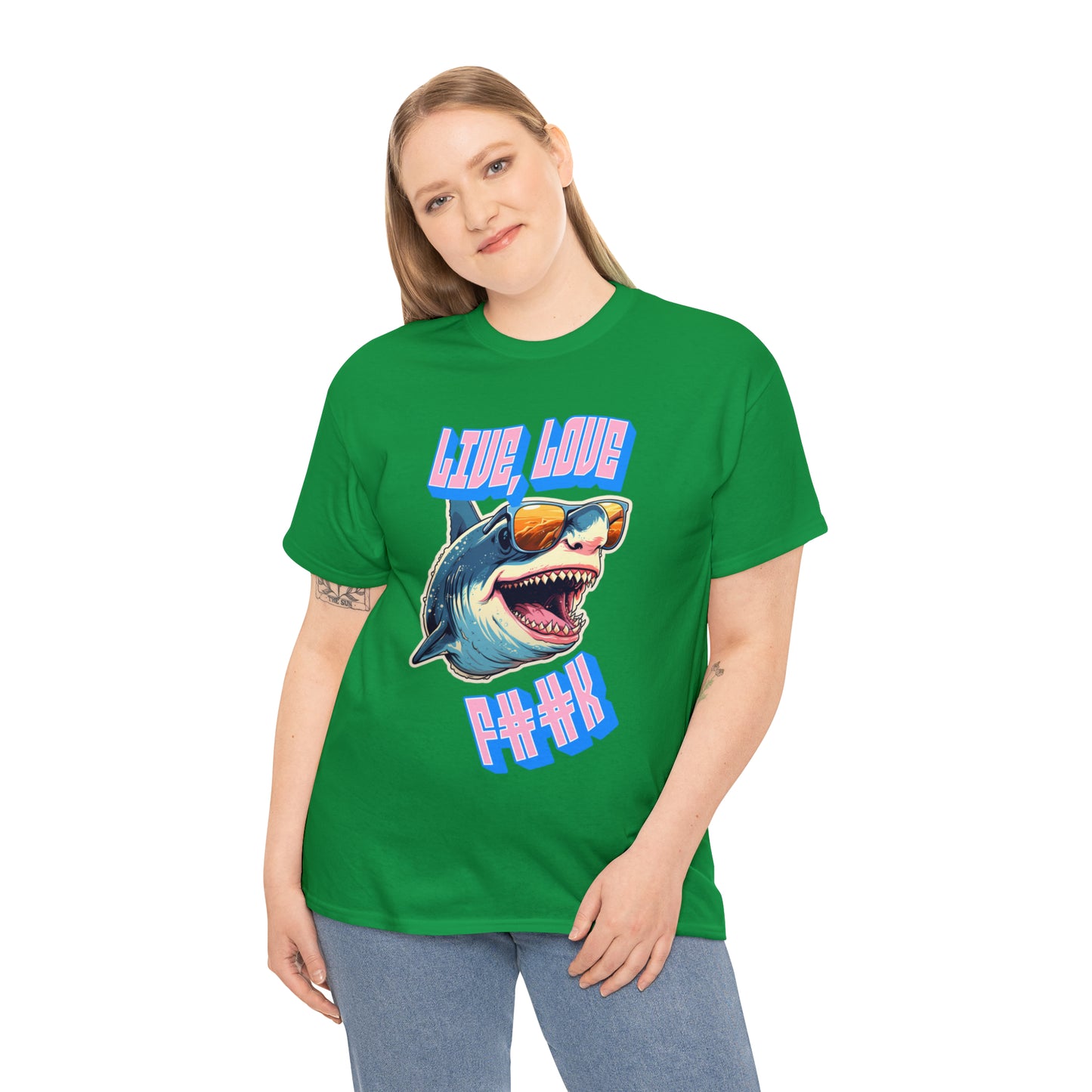 Unisex shark Heavy Cotton Tee