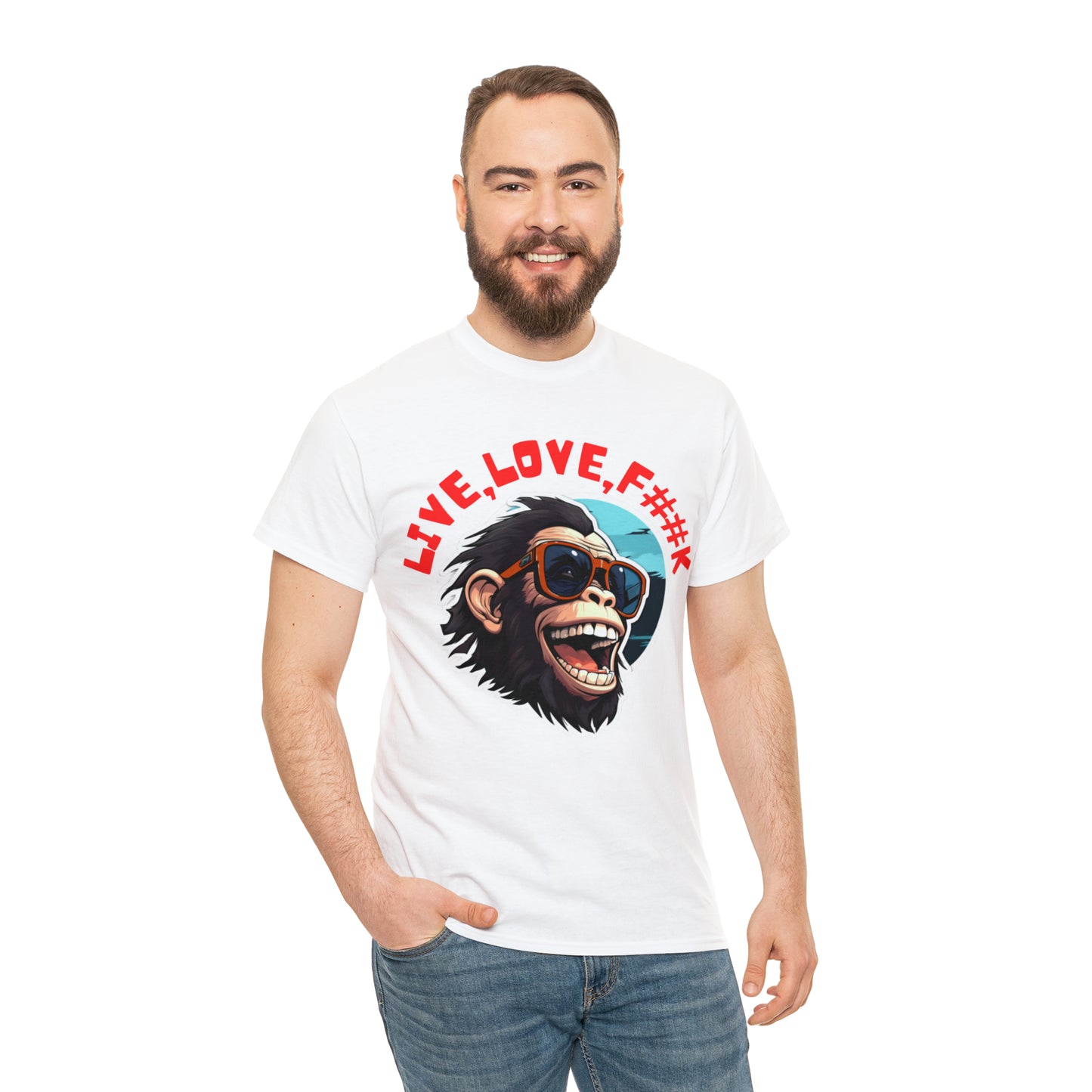 Unisex happy monkey Heavy Cotton Tee