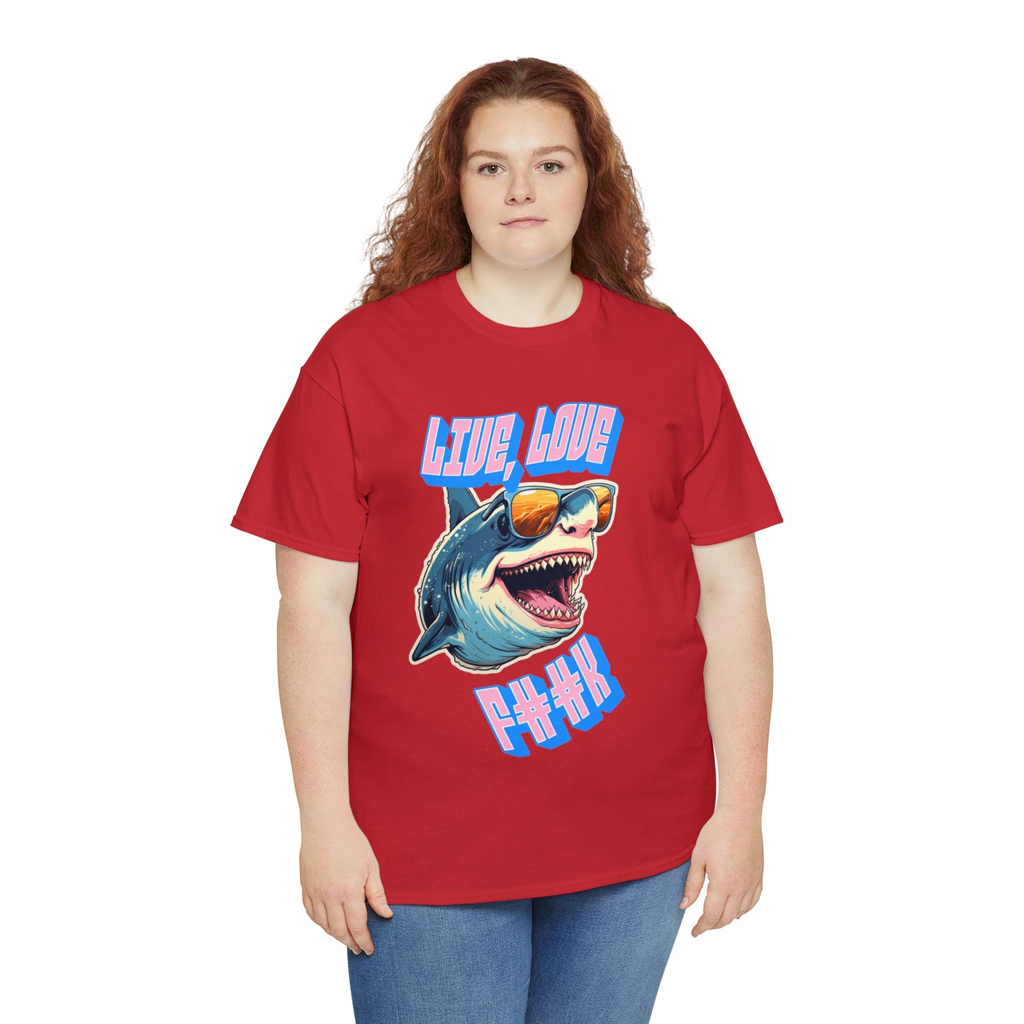 Unisex shark Heavy Cotton Tee