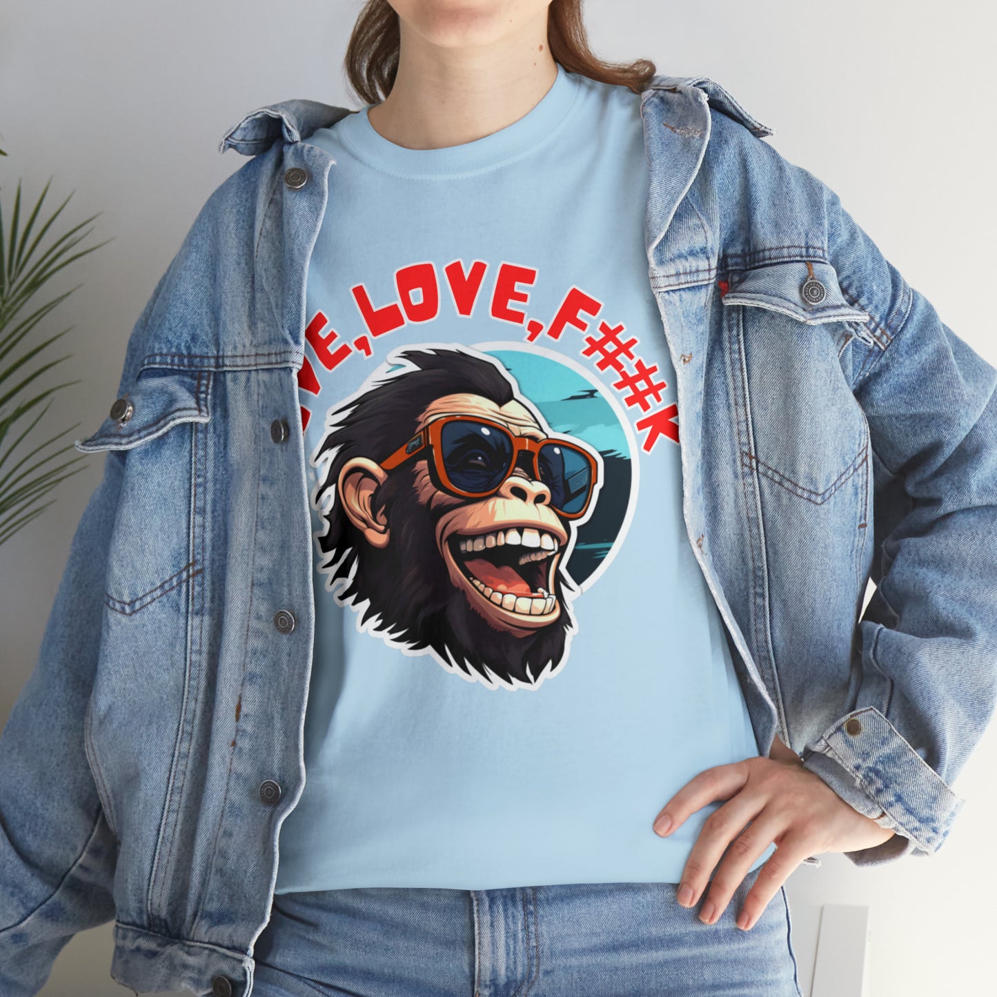 Unisex happy monkey Heavy Cotton Tee