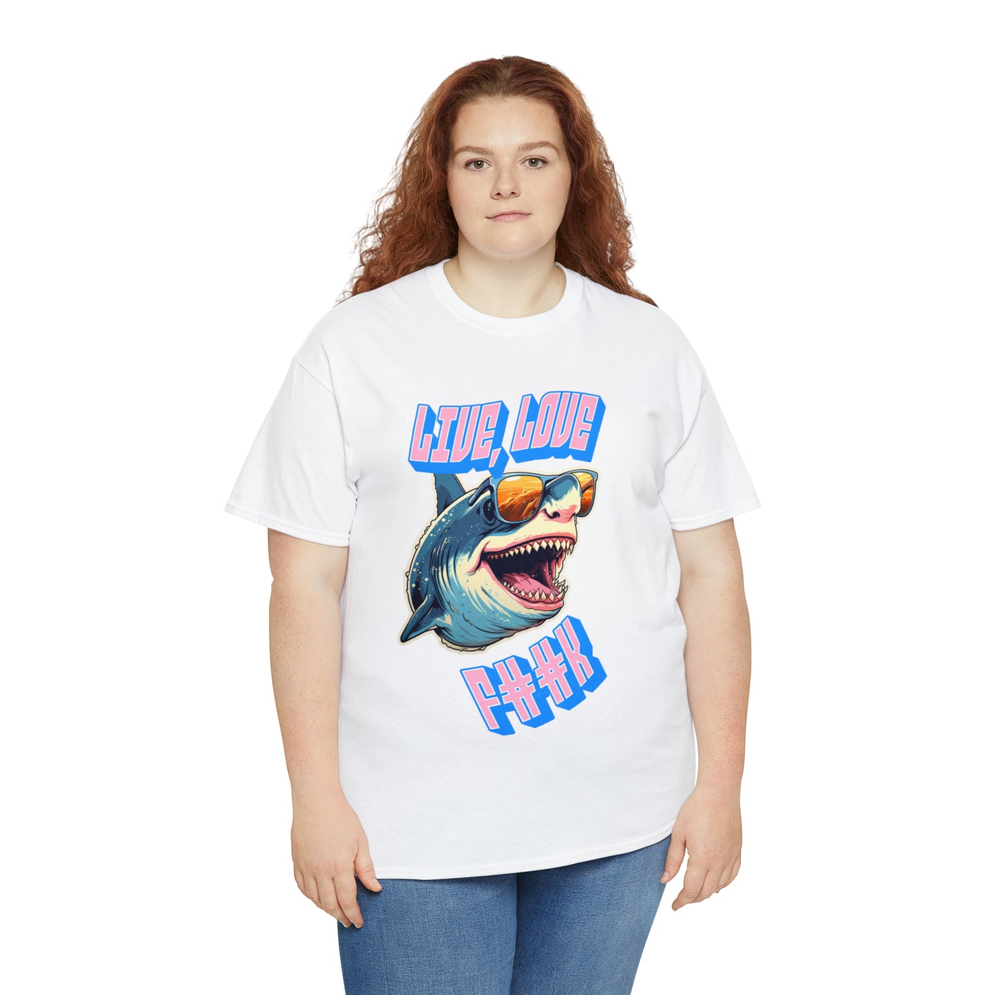 Unisex shark Heavy Cotton Tee