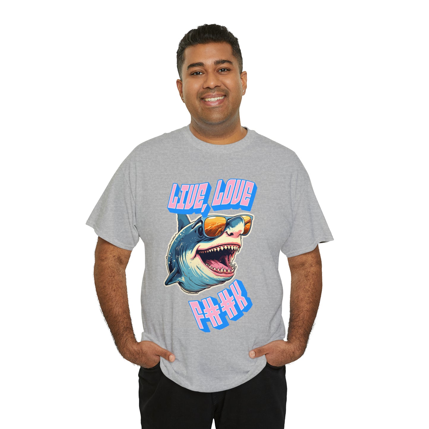 Unisex shark Heavy Cotton Tee