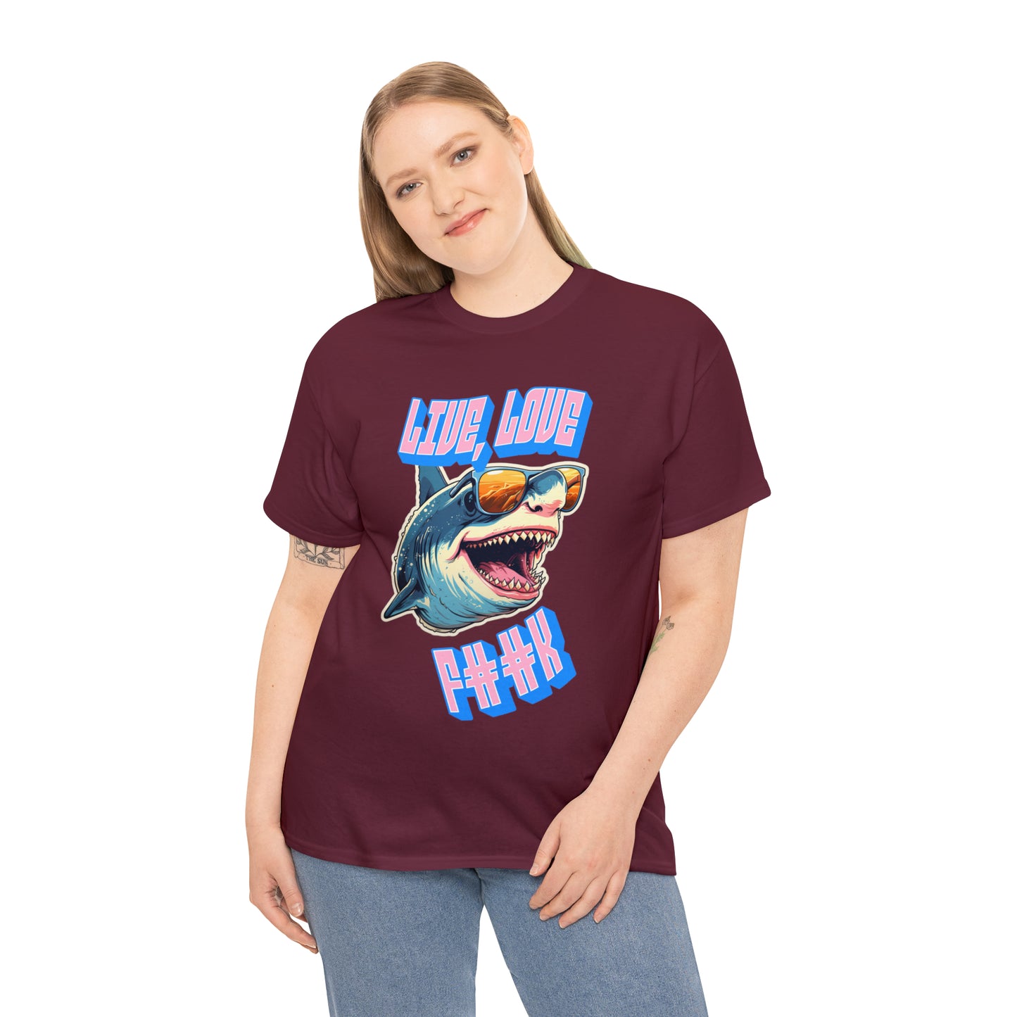 Unisex shark Heavy Cotton Tee