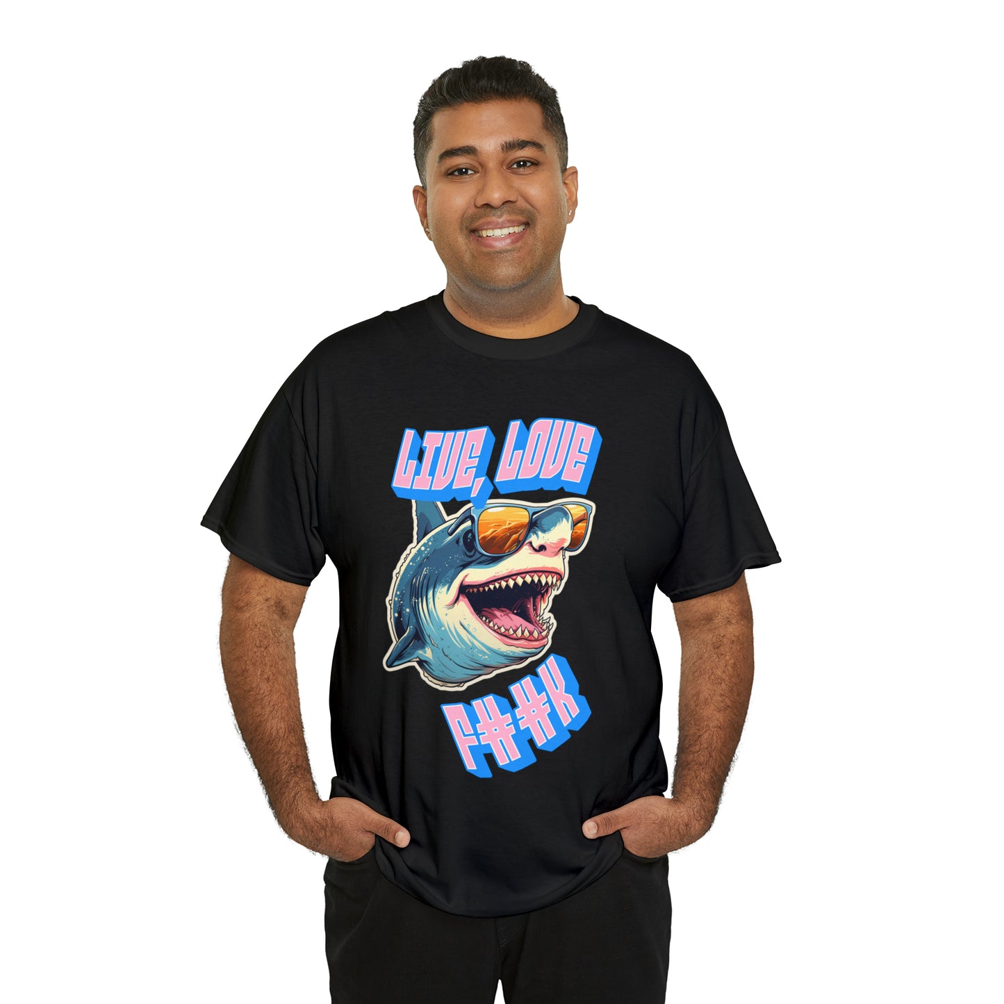 Unisex shark Heavy Cotton Tee