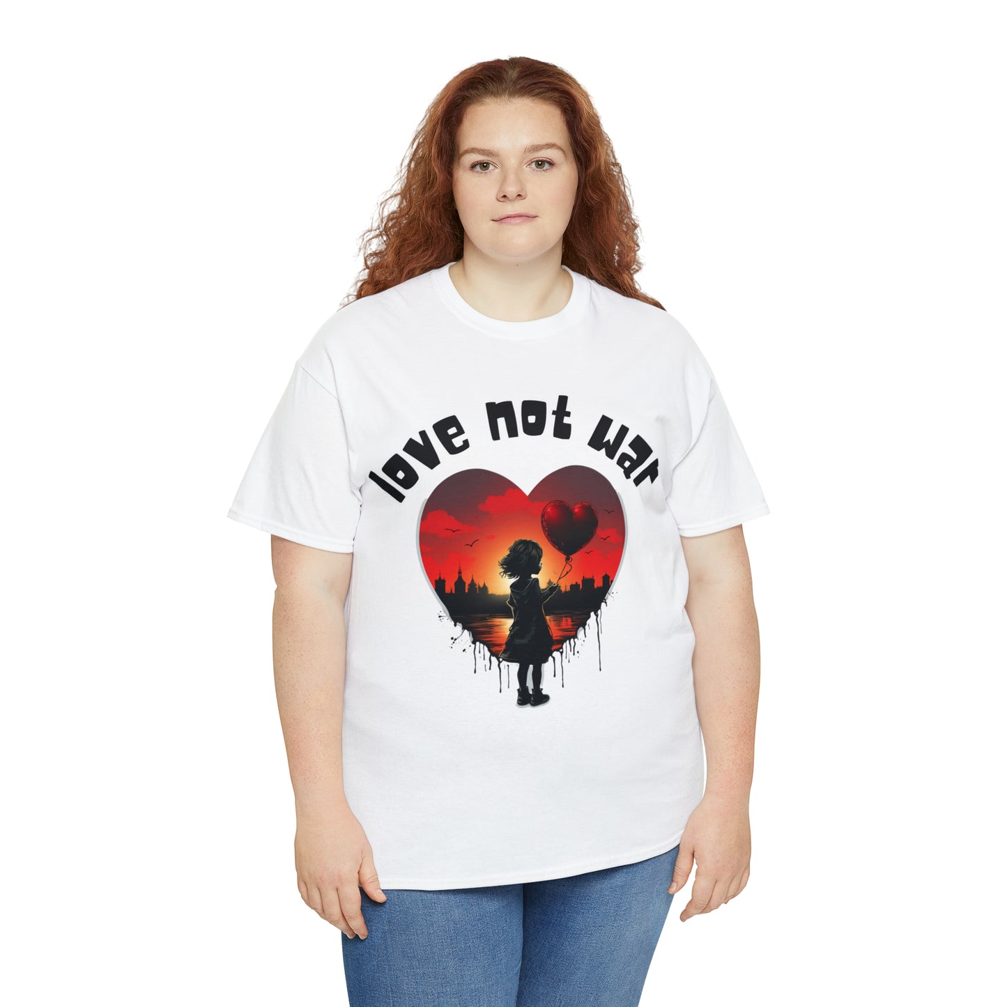 Unisex love not war Heavy Cotton Tee