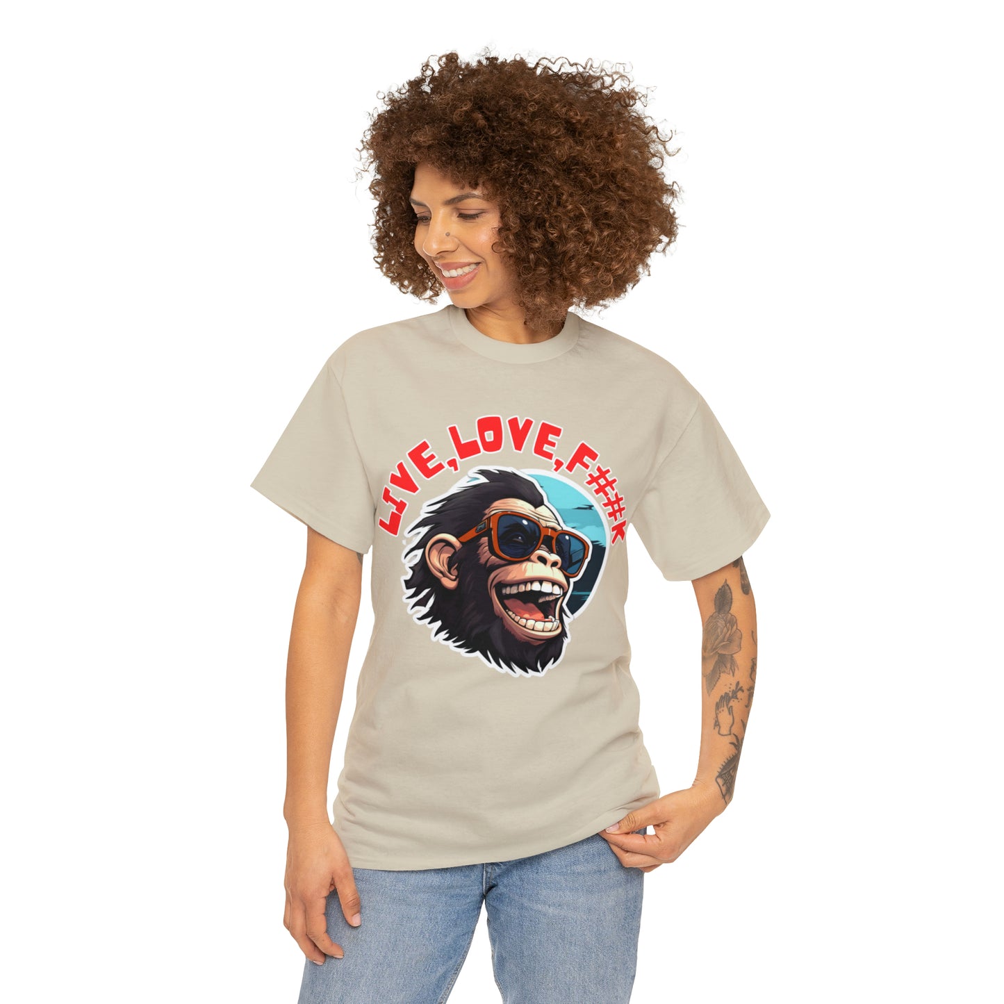 Unisex happy monkey Heavy Cotton Tee