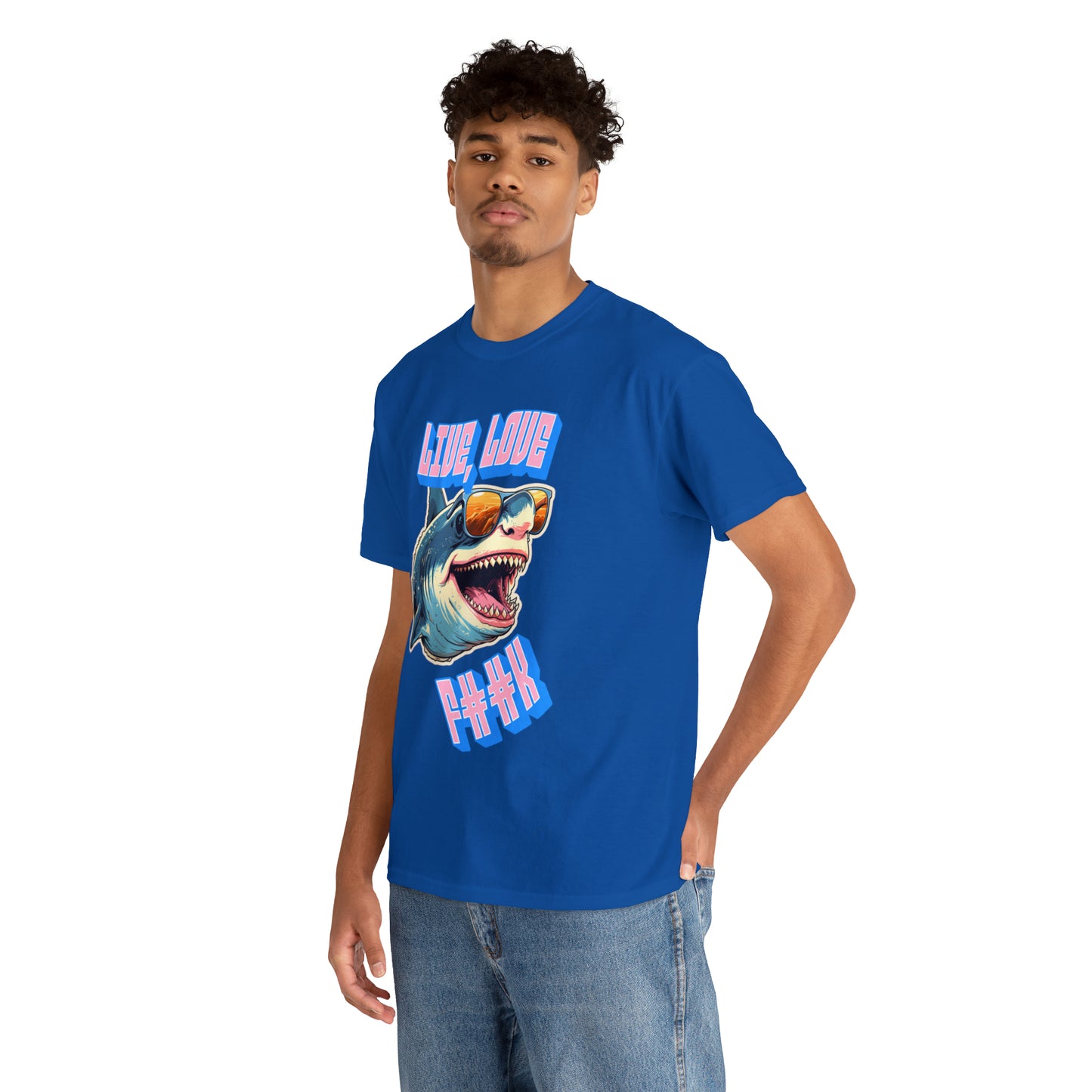 Unisex shark Heavy Cotton Tee